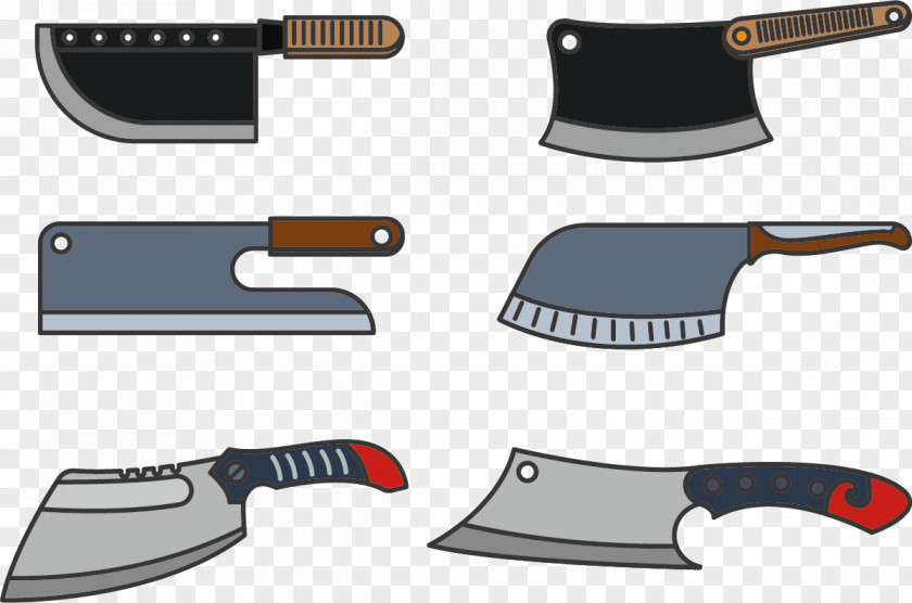 Vector Variety Of Tools Knife Cleaver Download PNG