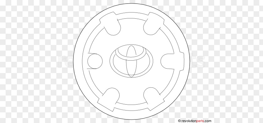 Center Cap Wheel Circle White Rim PNG