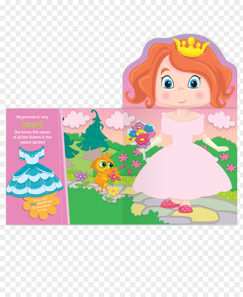 Dressing Up My Dress Princess Paperback Cartoon Book PNG