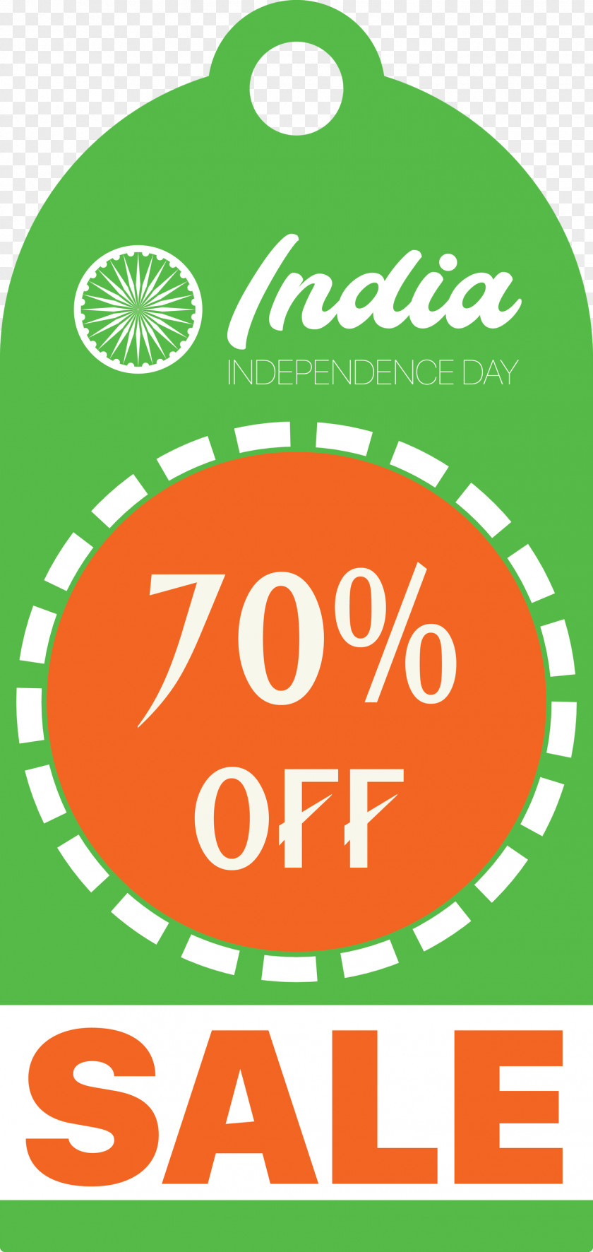 India Indenpendence Day Sale Tag Label PNG