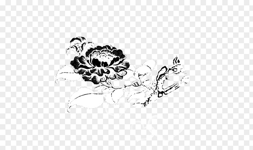 Ink Chrysanthemum Visual Arts PNG