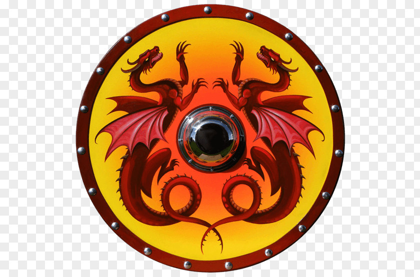 Shield Round Vikings Dragon Buckler PNG