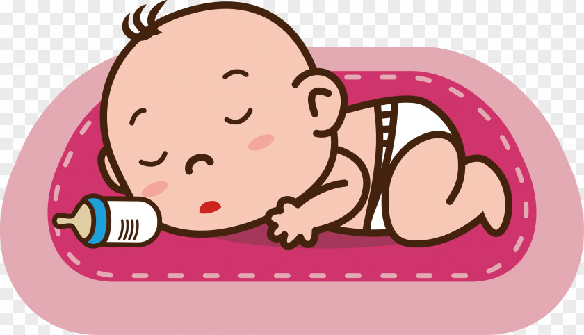 Sleeping Baby Milk Vector Material Infant Sleep Child PNG