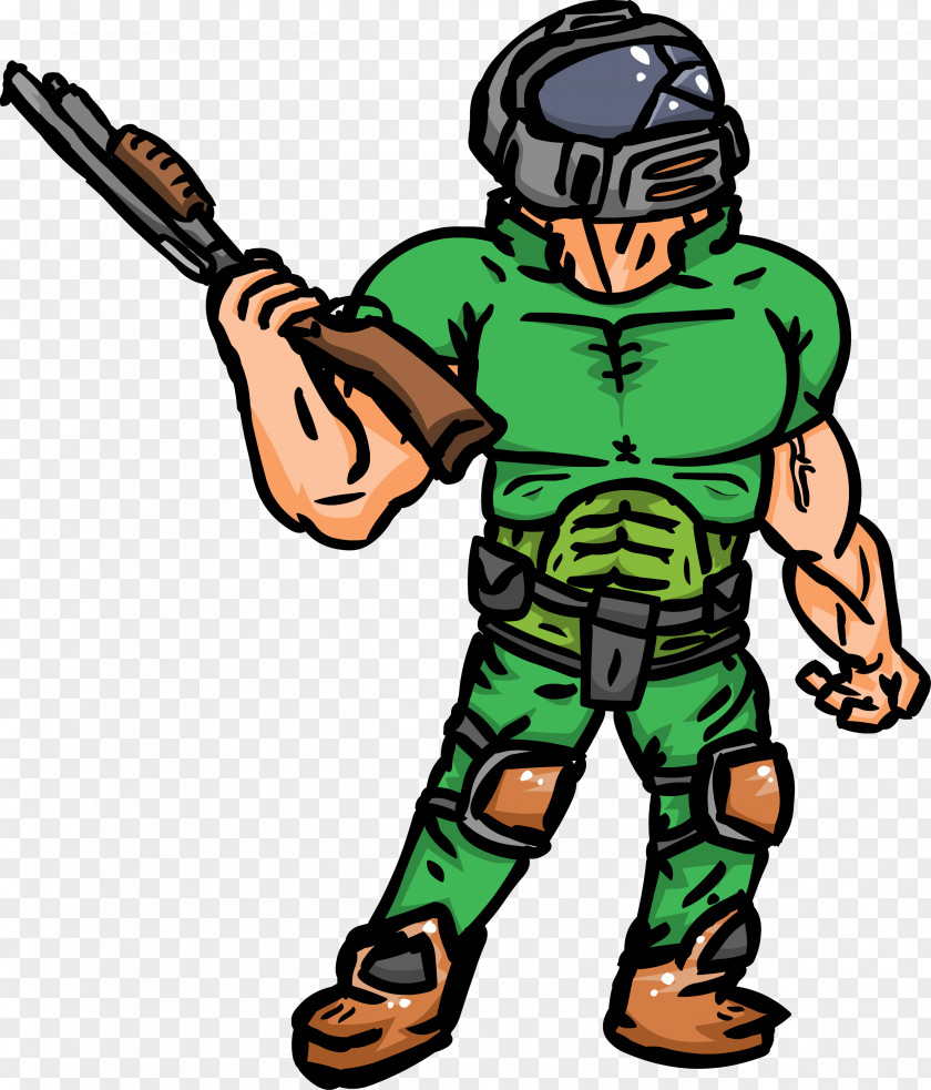 To Crack Doomguy Drawing Art PNG