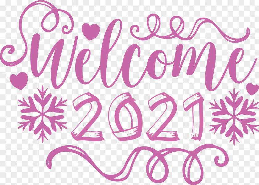 Welcome 2021 Year New PNG