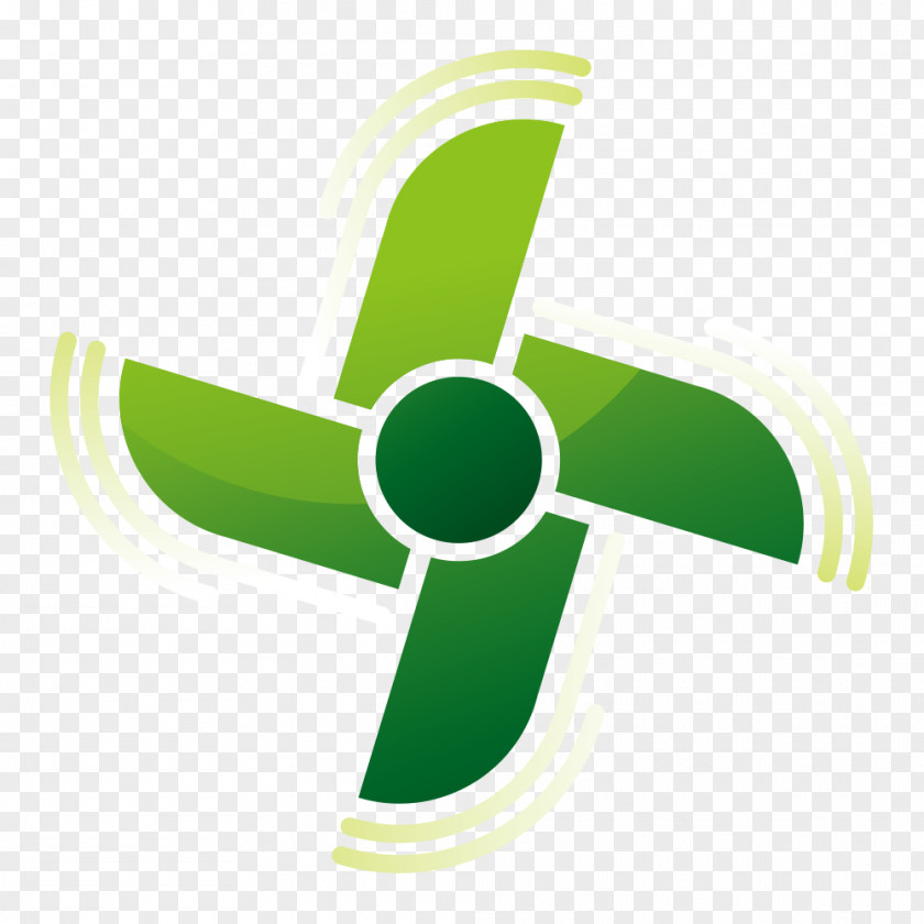 Energy And Environmental Protection Logo Windmill Fan Filter Unit PNG