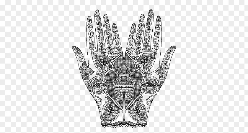 Henna Hand Mehndi Designs: Traditional Body Art Tattoo Image PNG