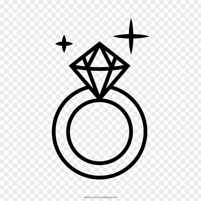 Ring Coloring Book Drawing Black And White PNG