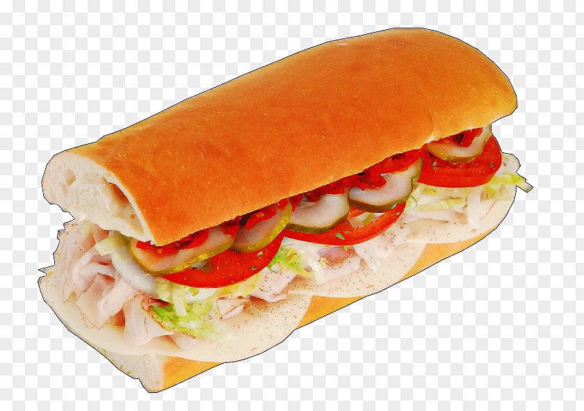 Turkey Ham Junk Food Fast Dish Submarine Sandwich PNG