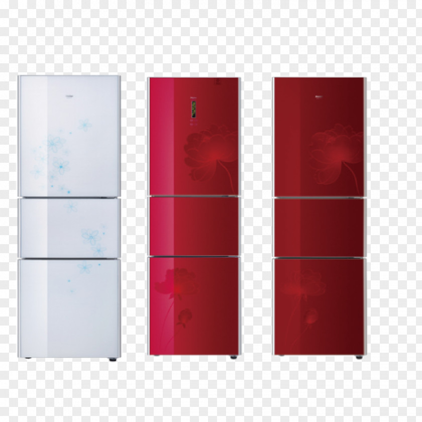 Household Appliances Red Refrigerator Home Appliance Furniture PNG