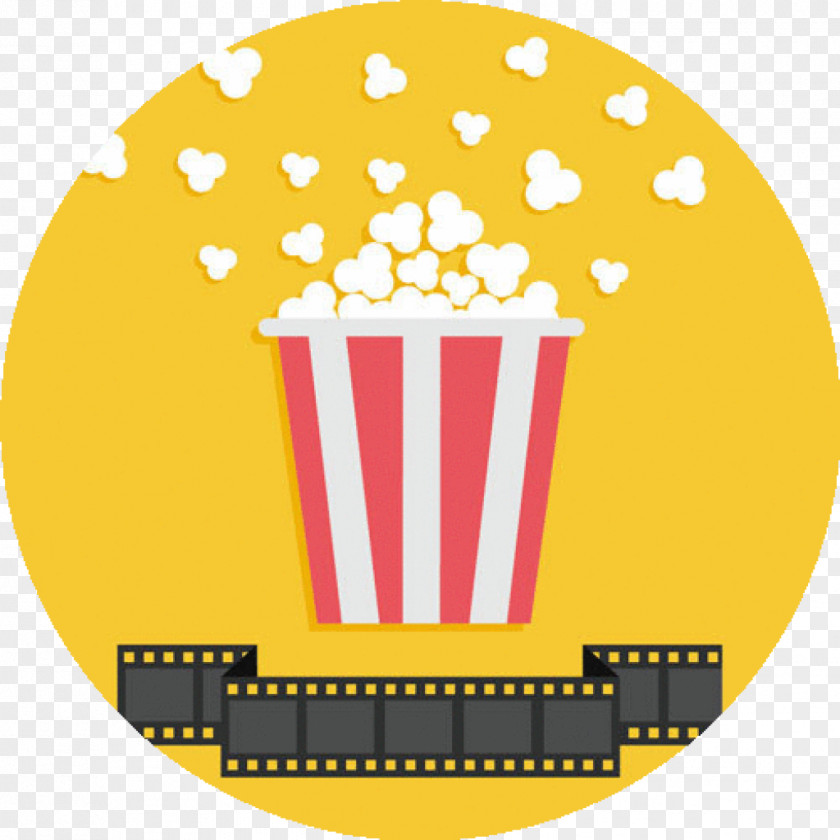 Popcorn Cinema Film Flat Design PNG