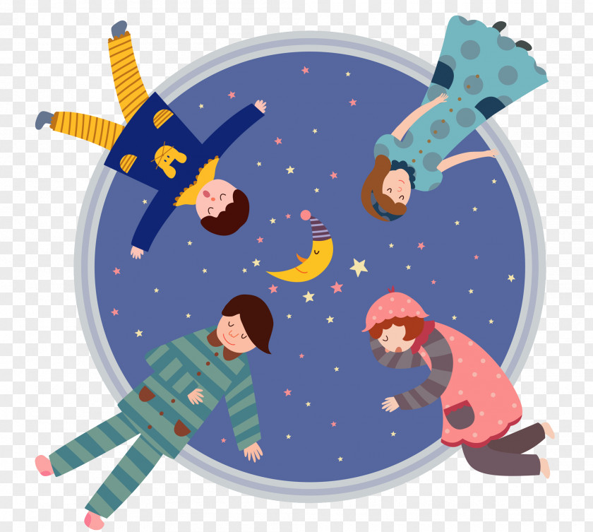 The Children Are Sleeping Child Sleep Illustration PNG