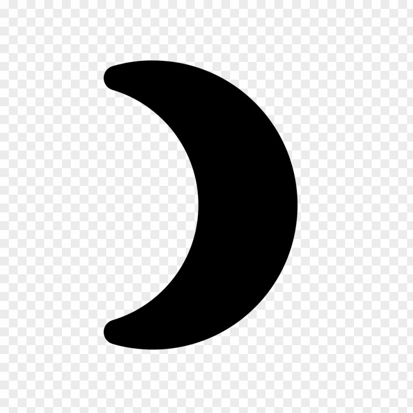 Crescent Symbol Logo Circle PNG