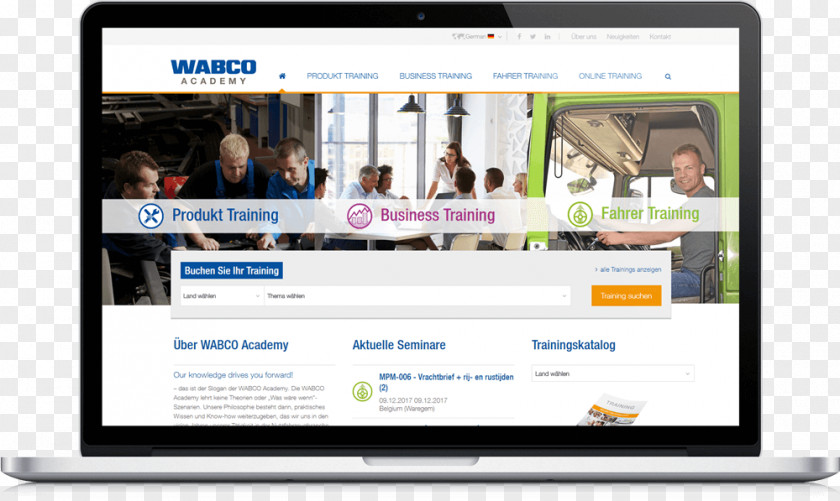 Design Responsive Web WABCO Vehicle Control Systems Digital Agency PNG