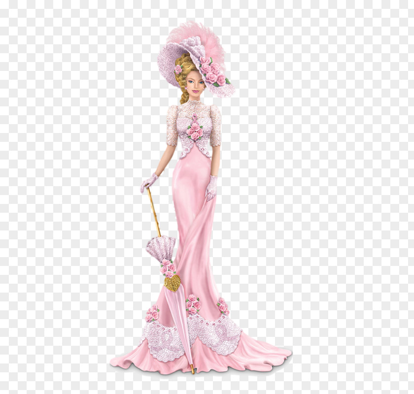 Figurine Pink Gown Toy Doll PNG