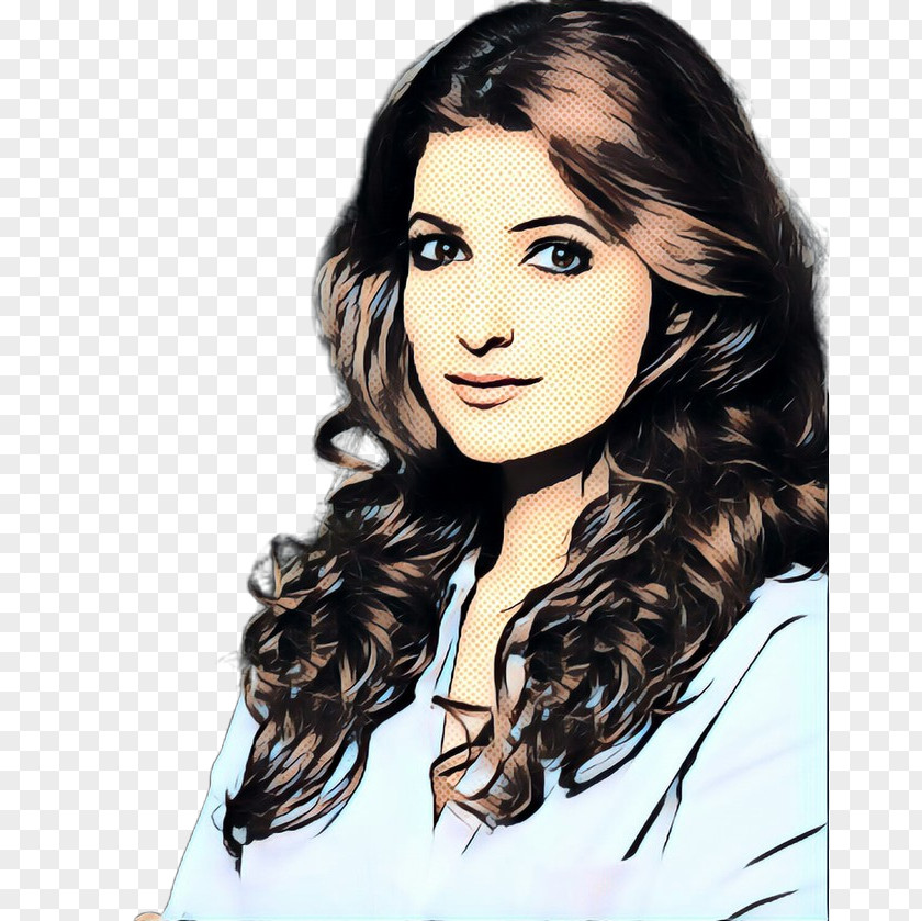 Twinkle Khanna Black Hair Coloring Book Image PNG