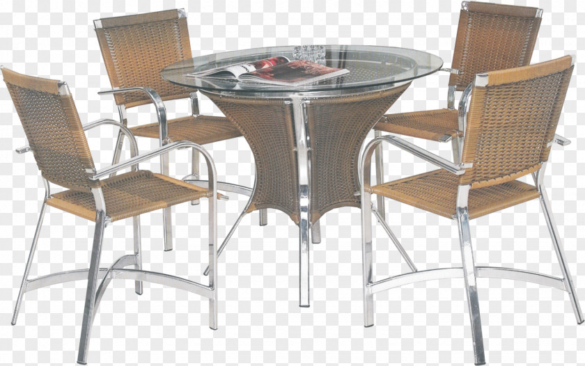 Dining Table Chair Furniture Kitchen Wicker PNG