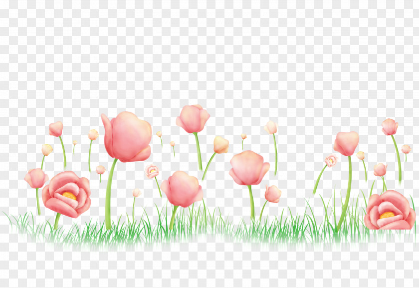 Dreamy Pink Flowers PNG