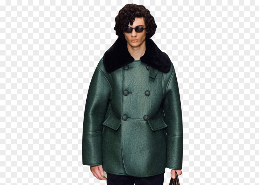 Green Runway Overcoat PNG