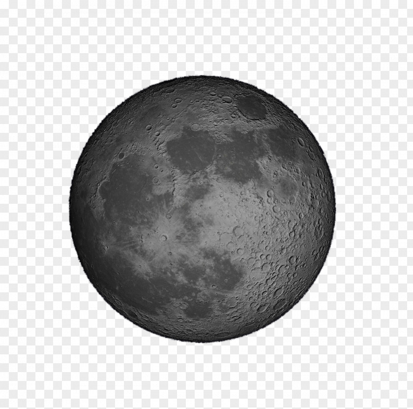 Moon Supermoon Black And White PNG