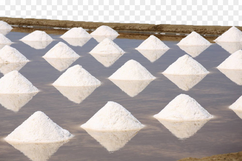 White Sea Salt Pile Harvest PNG
