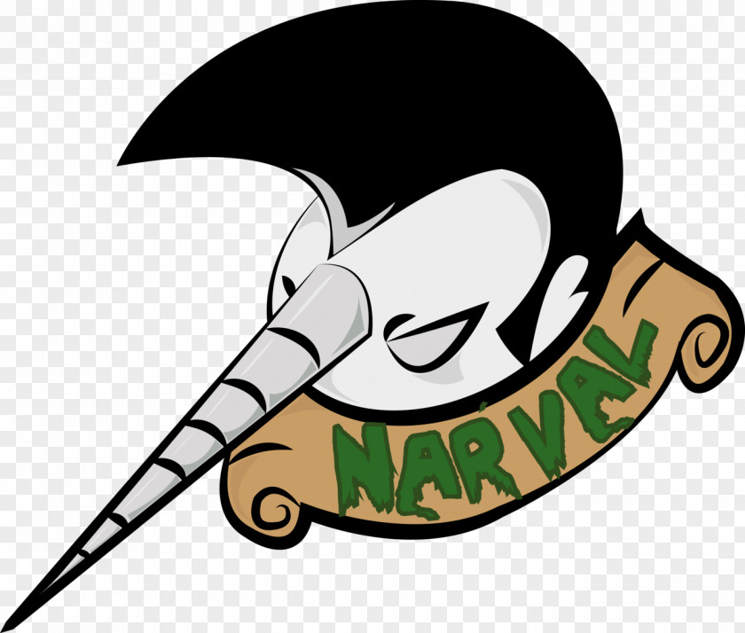 Psychobilly Headgear Cartoon Narwhal Logo Clip Art PNG