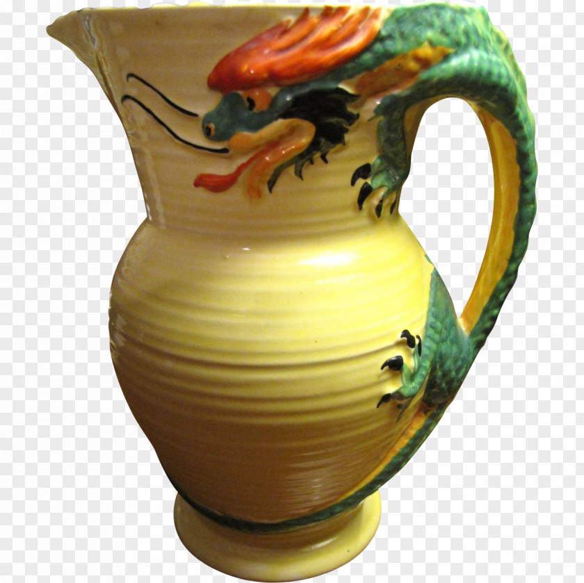 Vase Jug Burleigh Pottery Handle PNG