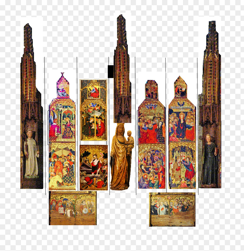 Altar Gothic Altarpiece Of Santes Creus Museu Nacional D'Art De Catalunya Saint Barbara Reredos PNG