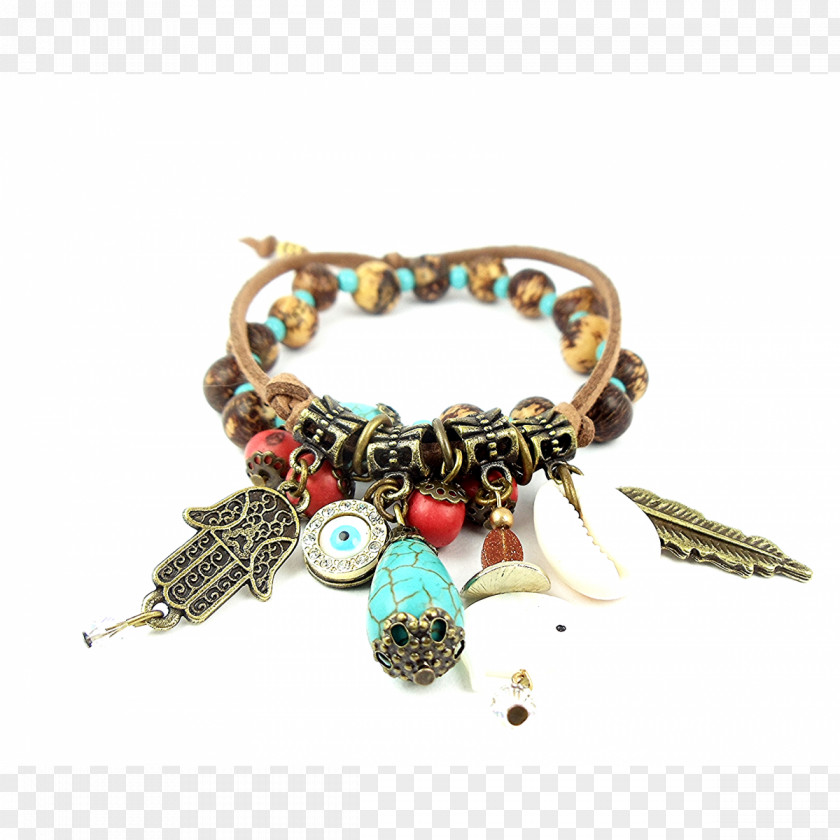 Bohemian Style Bracelet Bead Turquoise Gold Pearl PNG