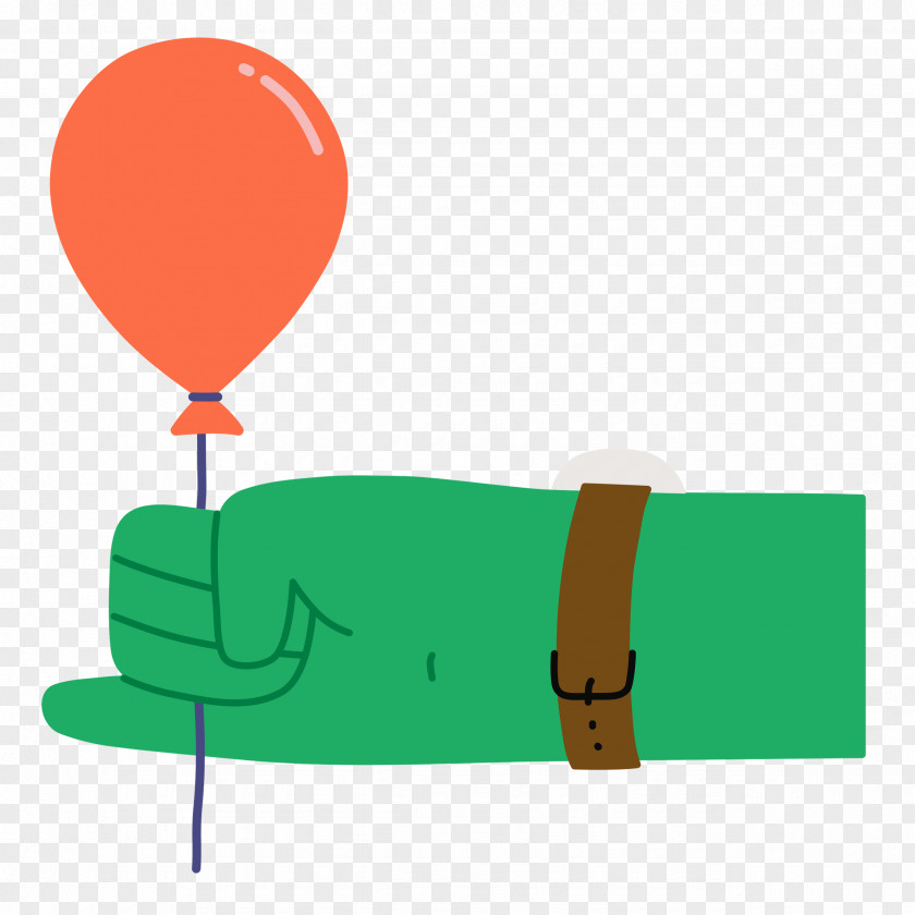 Hand Holding Balloon PNG