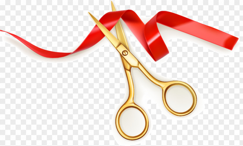 Ribbon-cutting Scissors Vector Material Festivals, Opening Celebration, Scissors, Ribbon Ceremony Cutting PNG