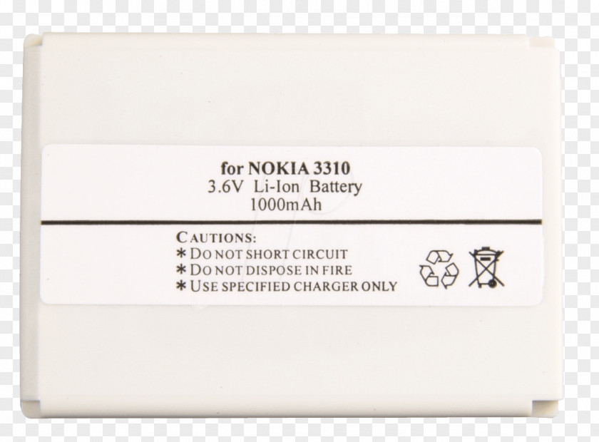 Technology Nokia 3310 (عدد) Lithium-ion Battery PNG