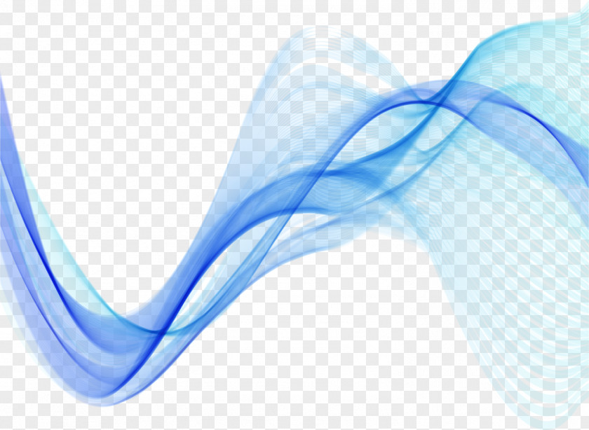 Big Waves Blue Lines Background Euclidean Vector PNG