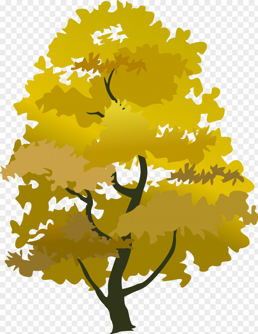 Tree Plan Yellow Autumn Clip Art PNG