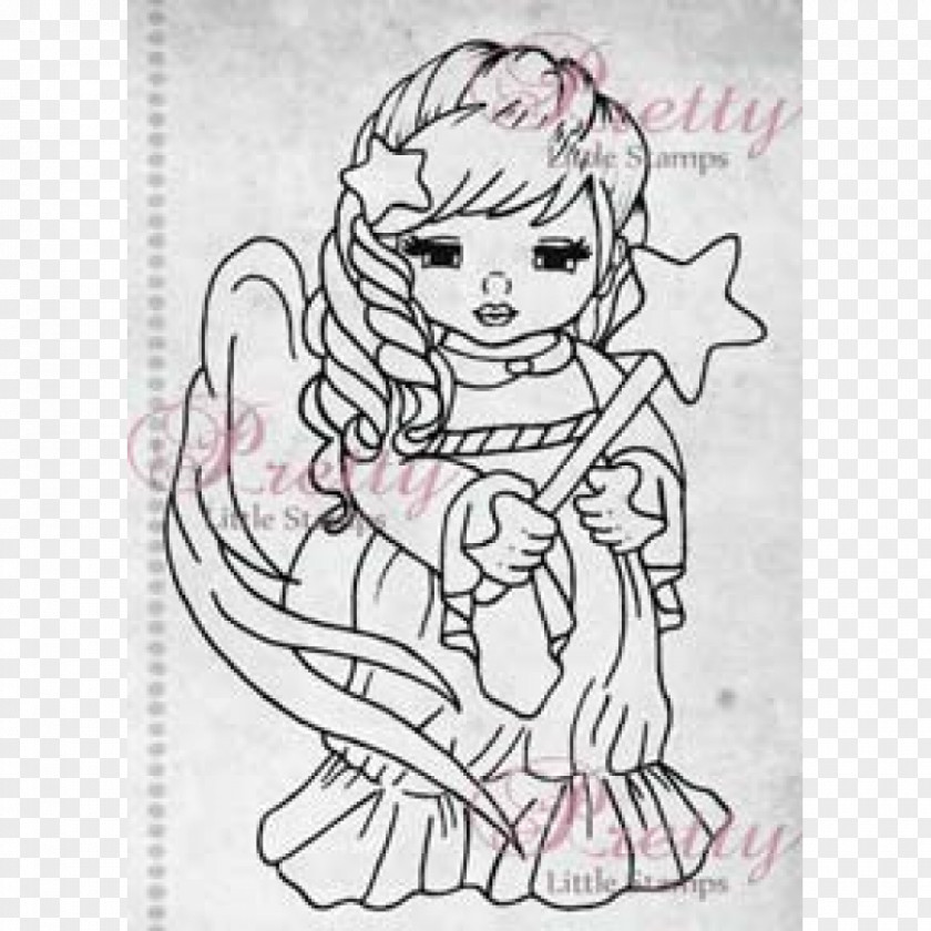 Christmas Angel Paper Postage Stamps Digital Stamp Day Sketch PNG