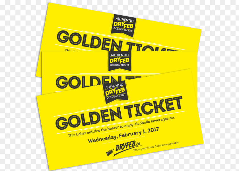 Golden Ticket Fundraising February Brand Font PNG
