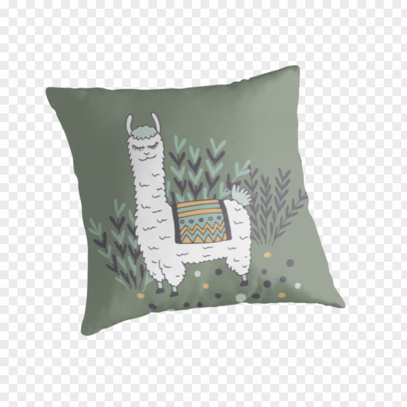 Pillow Cushion Throw Pillows Llama Redbubble PNG