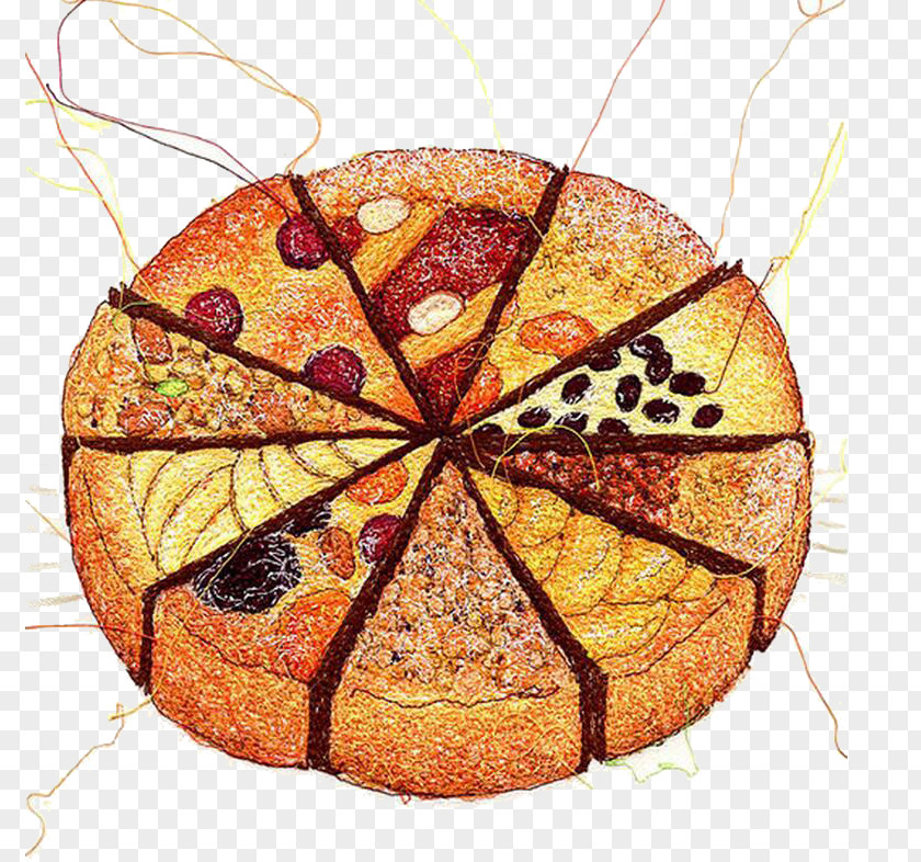 Pizza Tart Food Drawing Watercolor Painting Illustration PNG