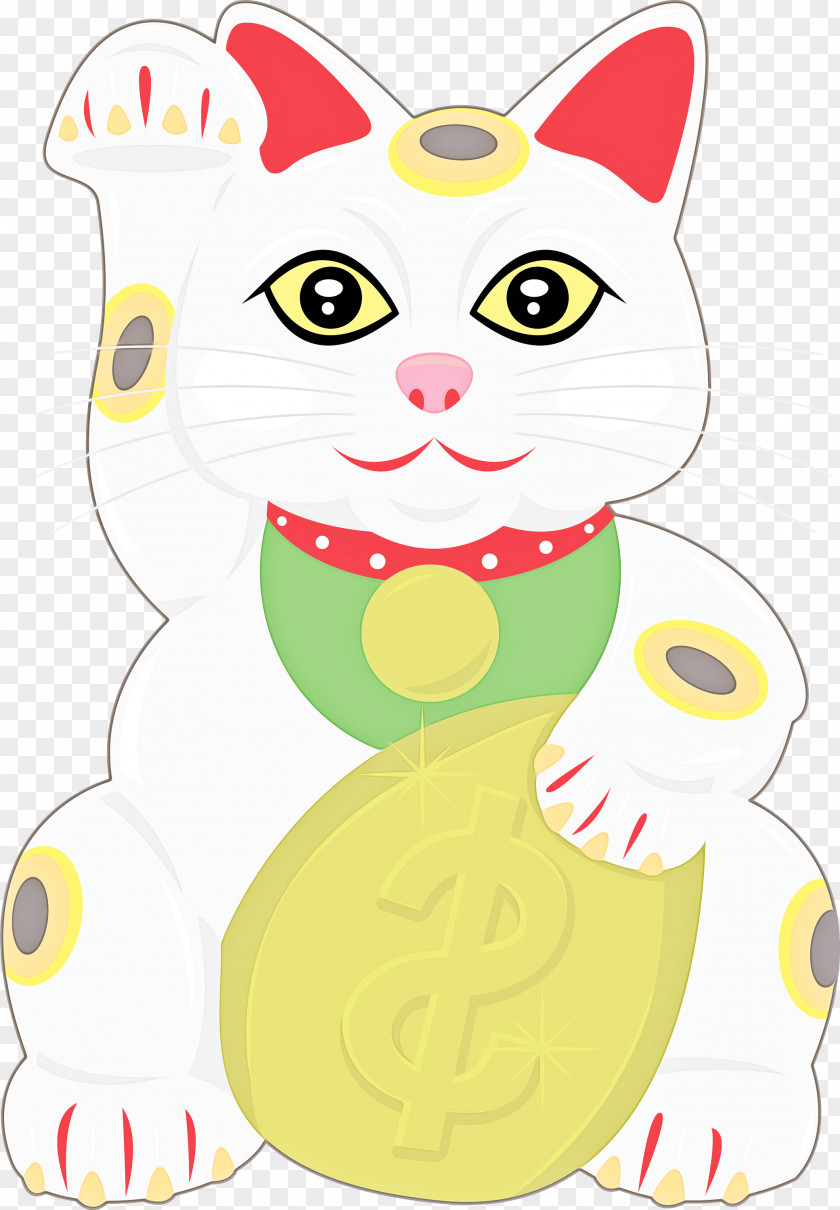 Cat Yellow Cartoon Whiskers Small To Medium-sized Cats PNG