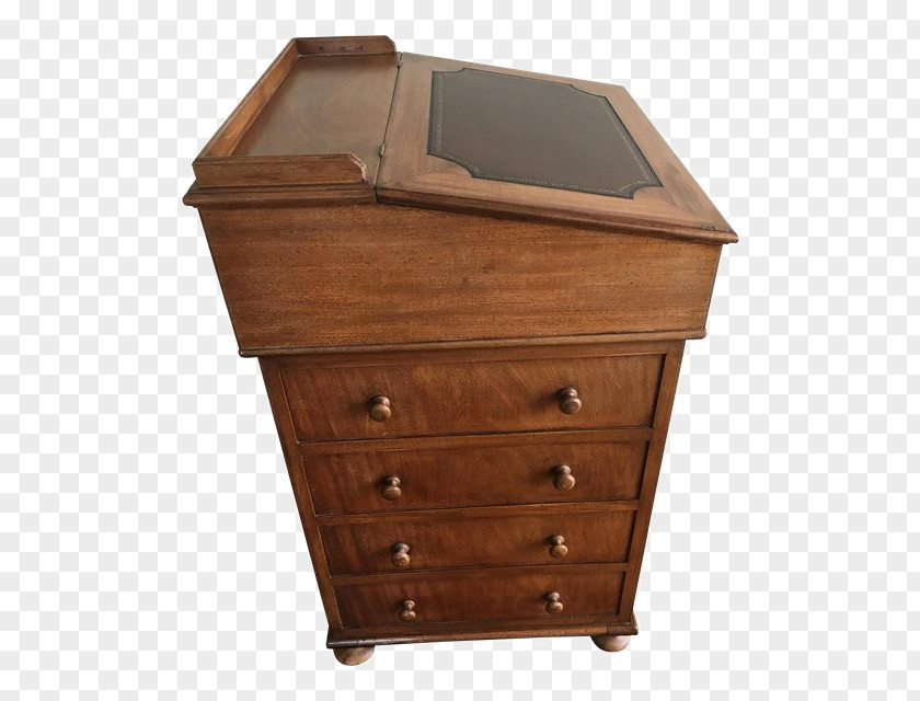 Desk Chiffonier Table Drawer Davenport PNG