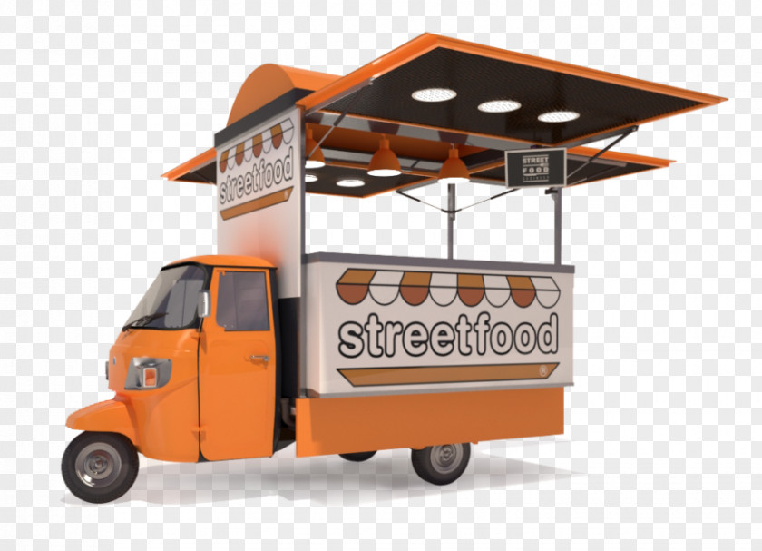 Gourmet Buffet Street Food Piaggio Ape Truck Cart PNG