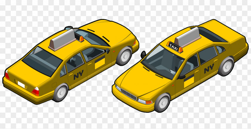Lovely Yellow Taxi Overlooking View Car Didi Chuxing Automotive Design PNG