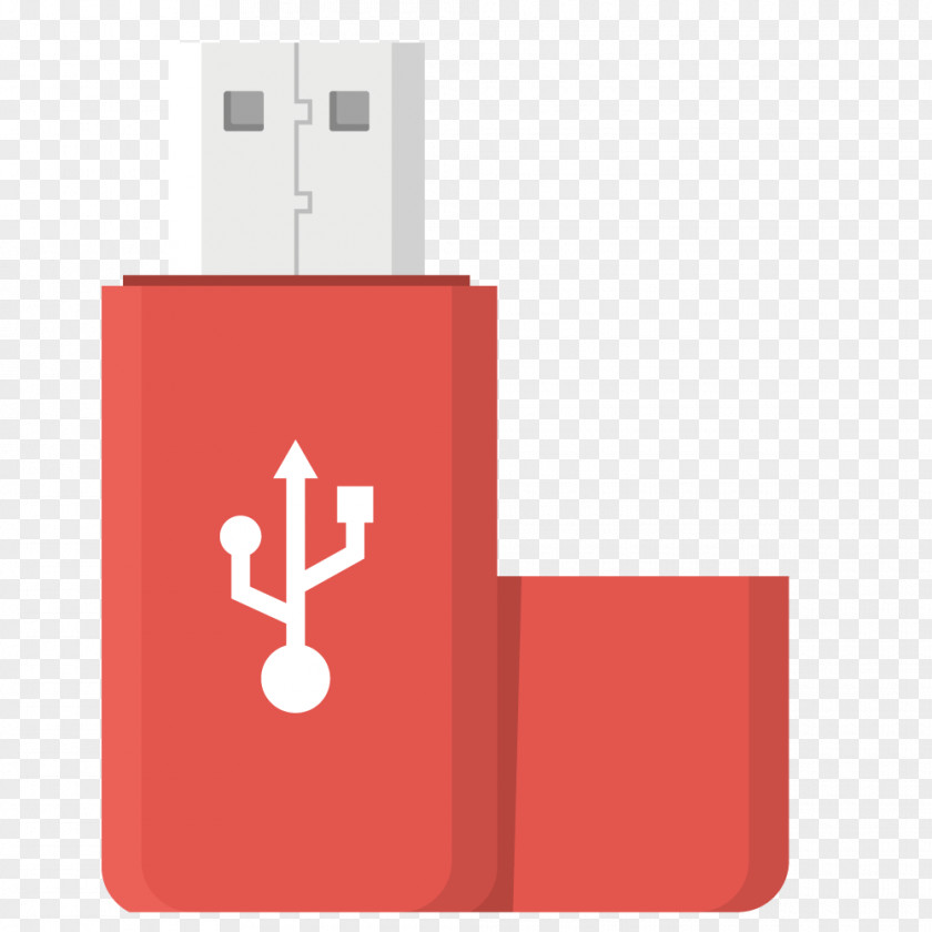 Vector Red USB Flash Drive PNG
