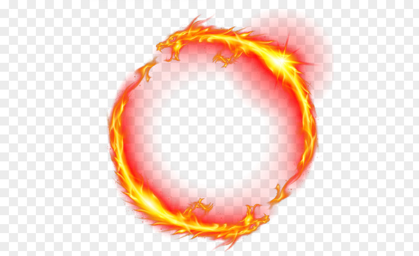 Flame Dragon Fire Ring Icon PNG
