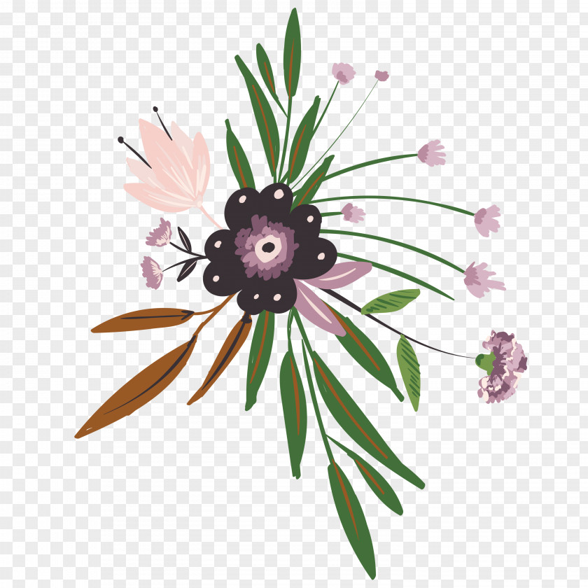 Floral Decoration Design Flower Drawing PNG