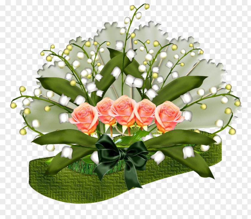 Lily Of The Valley Garden Roses Flower Floral Design Composition Florale PNG