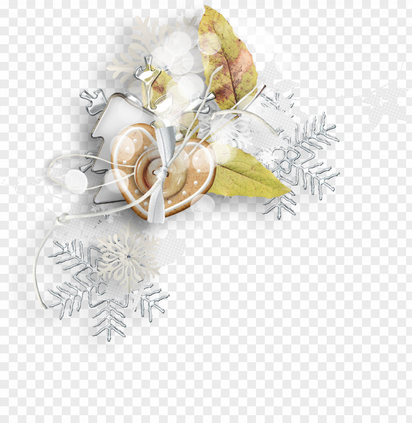 Snowflake Heart Cookies Christmas Tree PNG