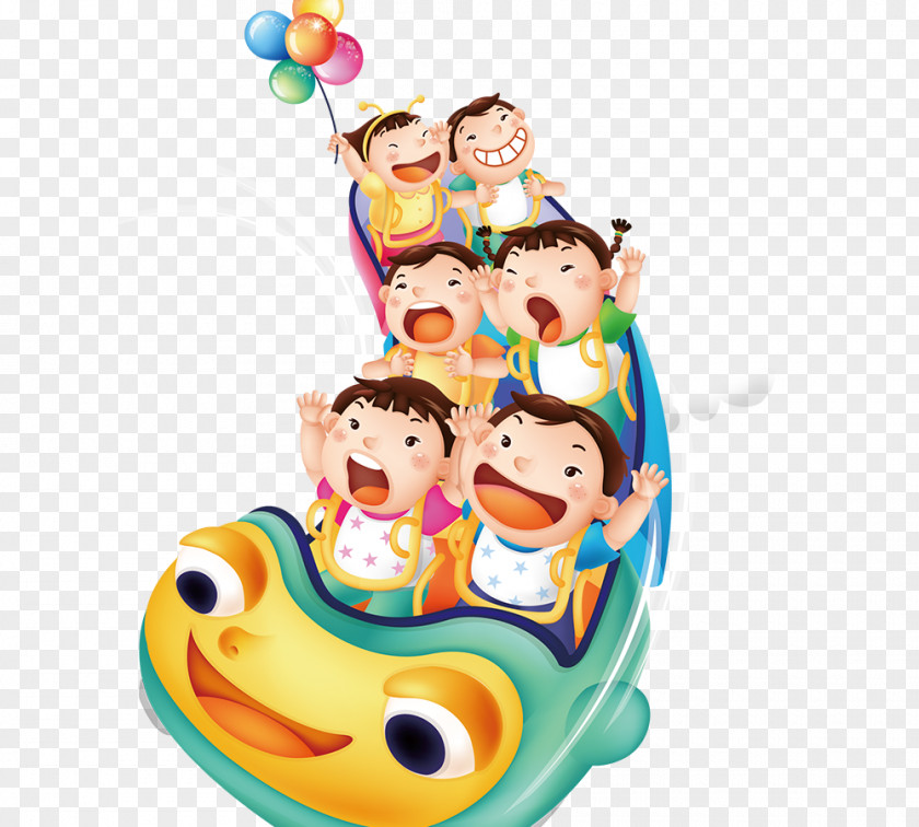 Cartoon Doll Roller Coaster Download Clip Art PNG