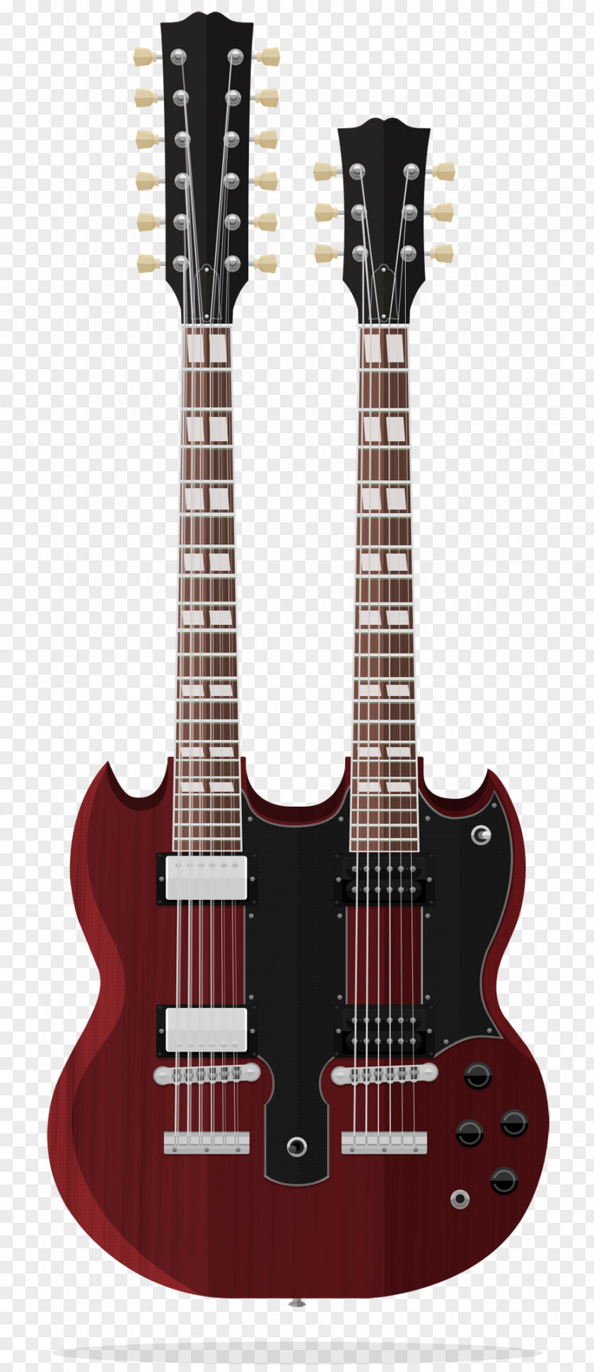 Electric Guitar Gibson EDS-1275 Acoustic Firebird Bass PNG