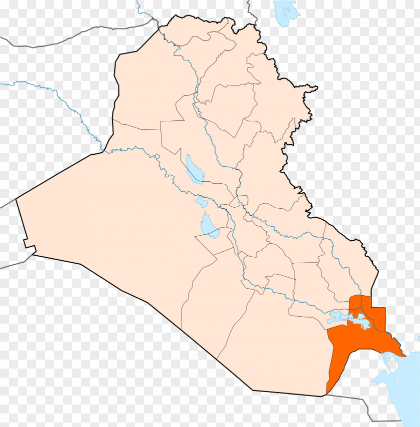 Iraq Basra Dhi Qar Governorate Map Governorates Of Muhafazah PNG